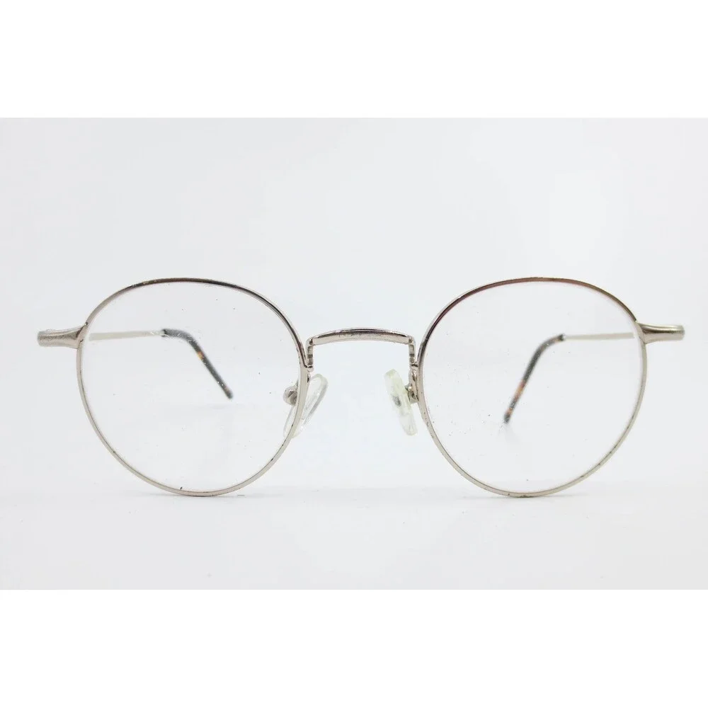 RL 301 Gold Round Metal Eyeglass Frames 43-21-140 Vintage Style Tortoise Tips